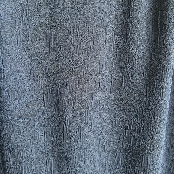 Dorby Skirt Suit Bow Pocket Detail Mock Collar Textured Paisley Navy Blue 18 - Picture 8 of 13